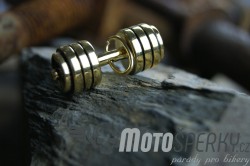 PŘÍVĚSEK Z CHIRURGICKÉ OCELI DUMBELL GOLD