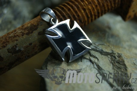 PŘÍVĚSEK Z CHIRURGICKÉ OCELI CROSS BLACK
