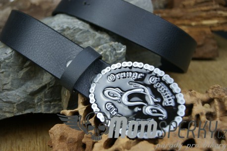 OPASEK BUFALLO LEATHER BLACK CZ