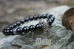 NÁRAMEK Z NEREZOVÉ OCELI BLACK PEARL SKULL