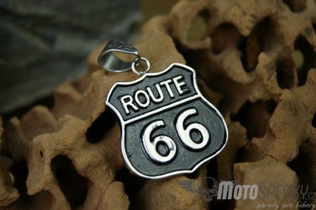 PŘÍVĚSEK Z CHIRURGICKÉ OCELI ROUTE 66